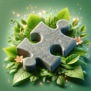 Jigsaw Puzzle Nature Logo