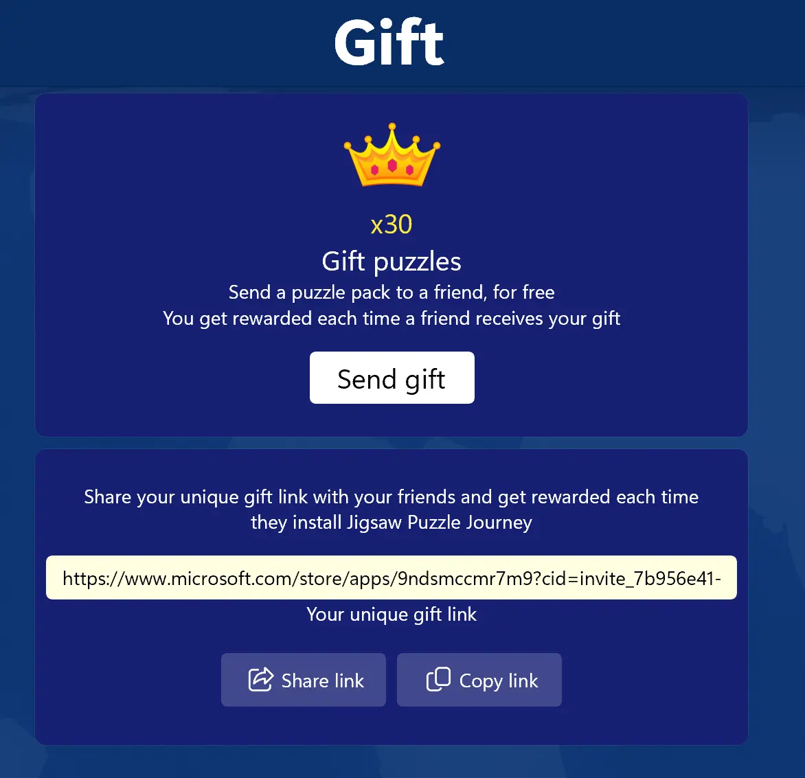 Gift Page Redesign