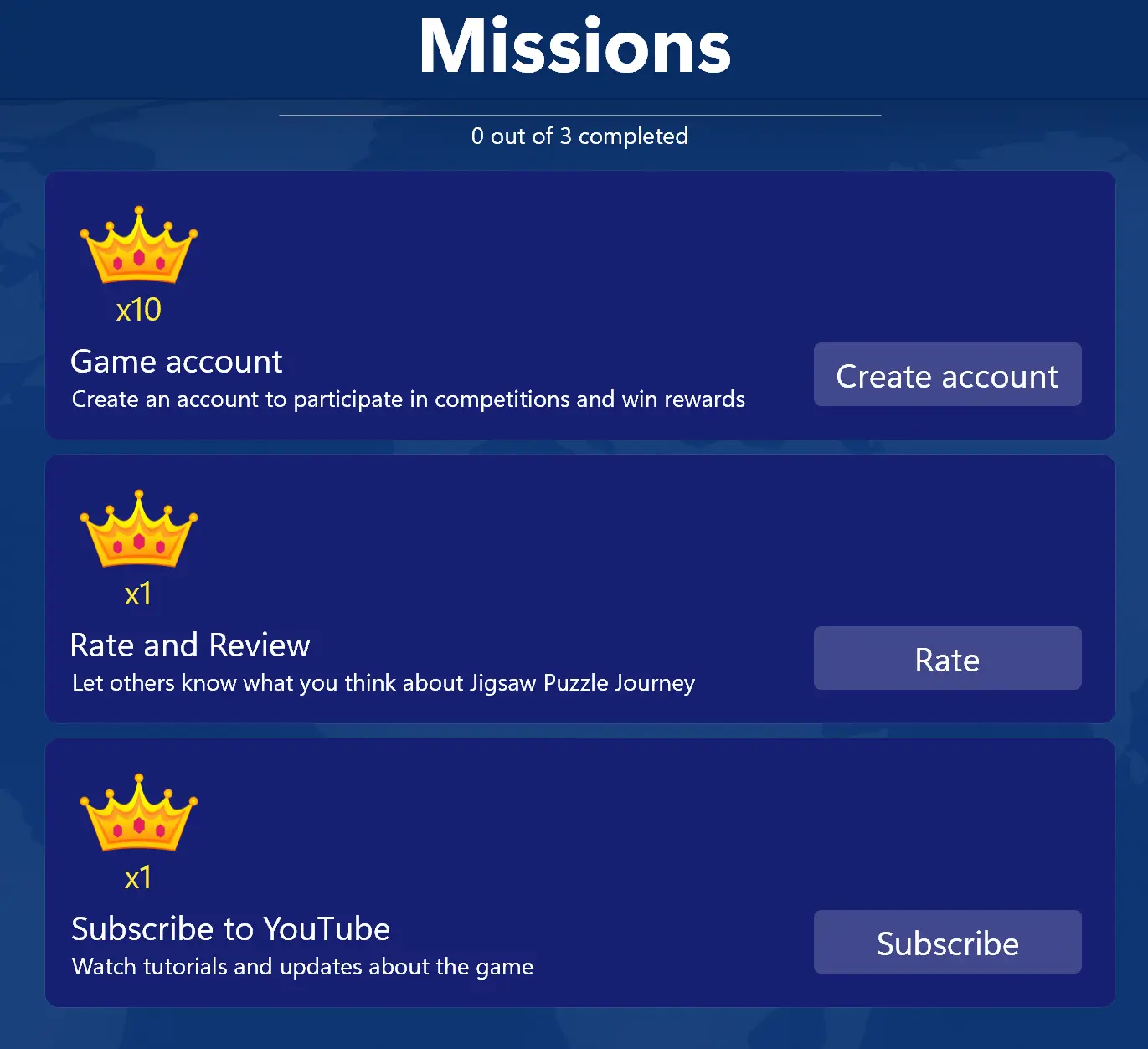 Missions Page Overhaul