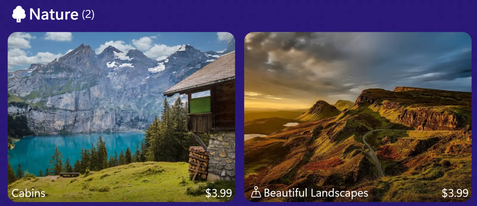 Cabins and Beautiful Landscapes puzzle packs