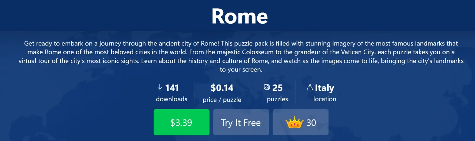 Rome puzzle pack header