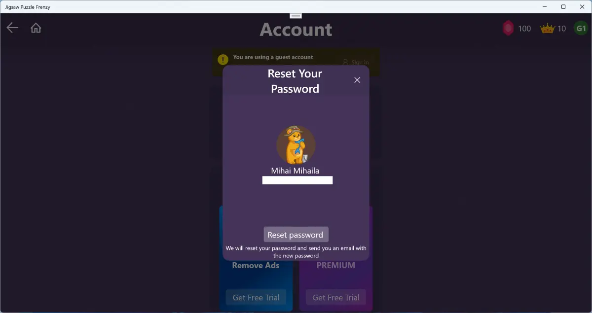 Reset Password Step 6