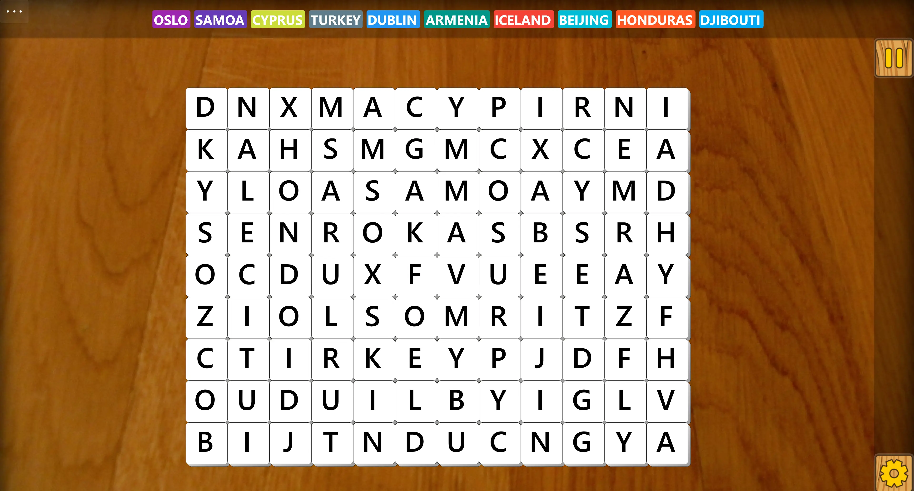 Screenshot of Hidden Word Search