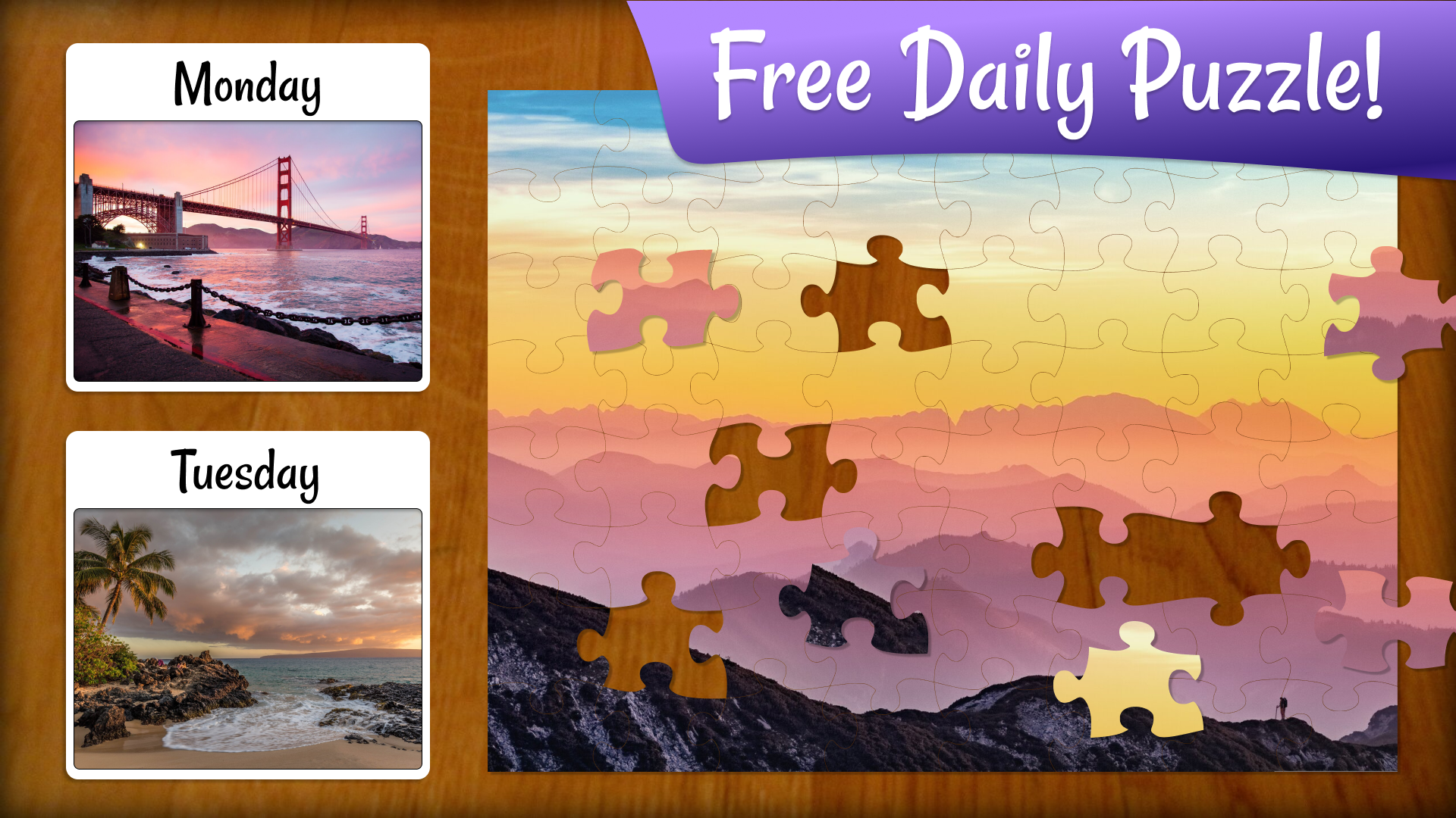 Jigsaw Puzzle Quest: screenshot of a free puzzle image